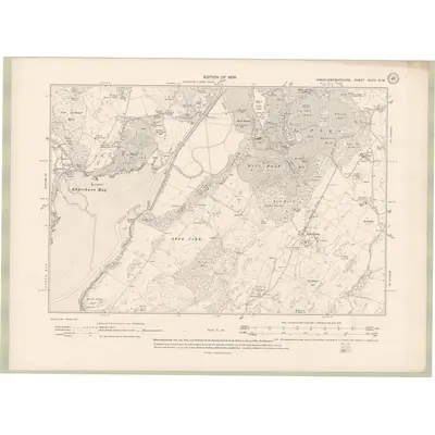 1907 Map of Kirkcudbrightshire Sheet XLVIII.SW, 1909 Print