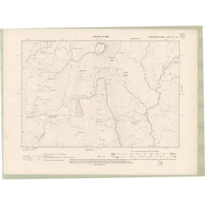 1907 Map of Kirkcudbrightshire Sheet XVI.NE, 1909 Print