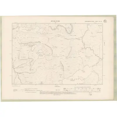 1907 Map of Kirkcudbrightshire Sheet XVI.SE, 1909 Print