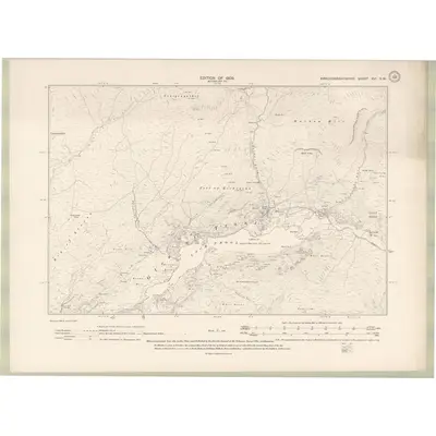 1907 Map of Kirkcudbrightshire Sheet XVI.SW, 1909 Print