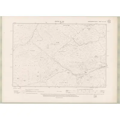 1907 Map of Kirkcudbrightshire Sheet XVII.NE, 1910 Print
