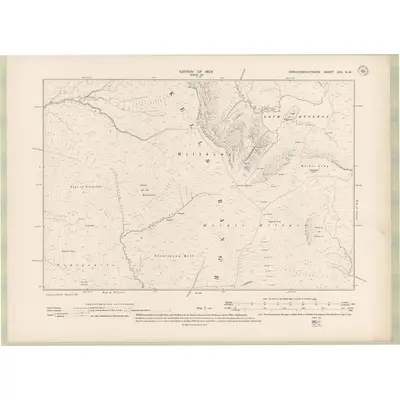 1907 Map of Kirkcudbrightshire Sheet XVII.NW, 1909 Print