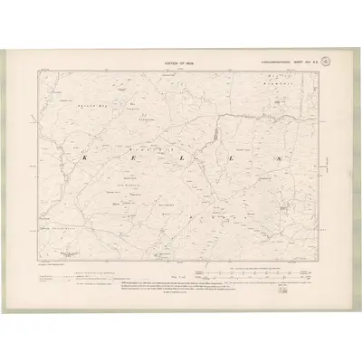 1907 Map of Kirkcudbrightshire Sheet XVII.SE, 1909 Print