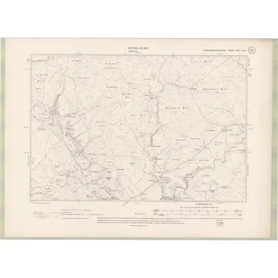 1907 Map of Kirkcudbrightshire Sheet XVIII.NE, 1910 Print