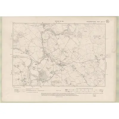 1907 Map of Kirkcudbrightshire Sheet XVIII.SE, 1910 Print