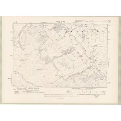 1907 Map of Kirkcudbrightshire Sheet XX.NE, 1910 Print