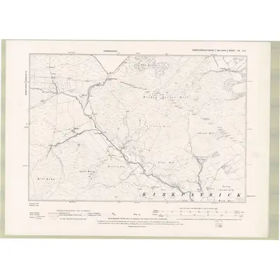 1893 Map of Kirkcudbrightshire Sheet XX.SE, 1895 Print
