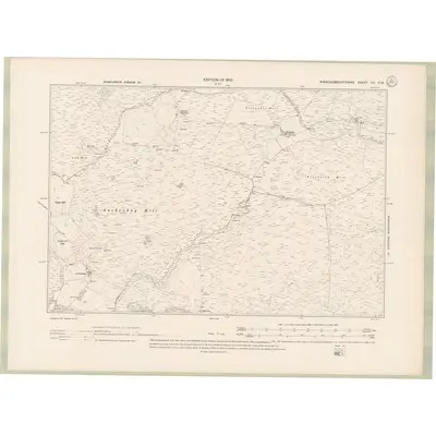 1907 Map of Kirkcudbrightshire Sheet XX.SW, 1910 Print