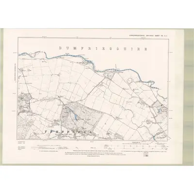 1893 Map of Kirkcudbrightshire Sheet XXI.SE, 1895 Print