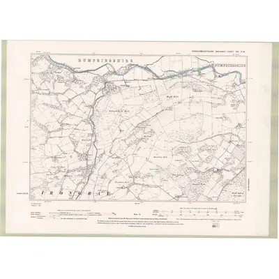 1893 Map of Kirkcudbrightshire Sheet XXI.SW, 1895 Print