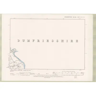1893 Map of Kirkcudbrightshire Sheet XXII.SW, 1895 Print