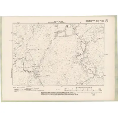 1907 Map of Kirkcudbrightshire Sheet XXIII.NE, 1909 Print