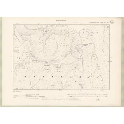 1907 Map of Kirkcudbrightshire Sheet XXIV.NE, 1909 Print