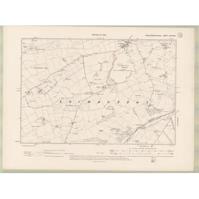 1907 Map of Kirkcudbrightshire Sheet XXIX.SW, 1910 Print