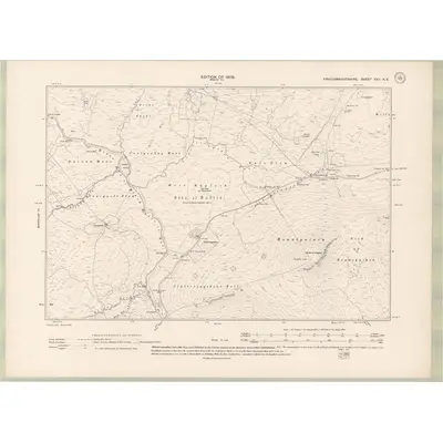 1907 Map of Kirkcudbrightshire Sheet XXV.NE, 1909 Print