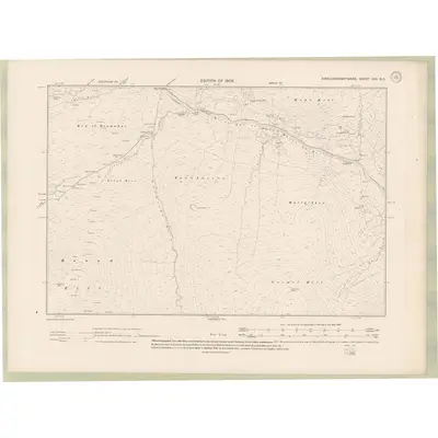 1907 Map of Kirkcudbrightshire Sheet XXV.SE, 1909 Print