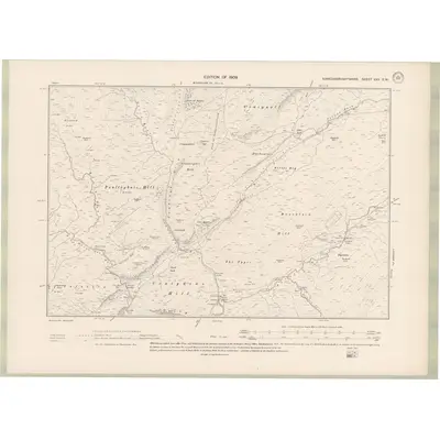 1907 Map of Kirkcudbrightshire Sheet XXV.SW, 1909 Print