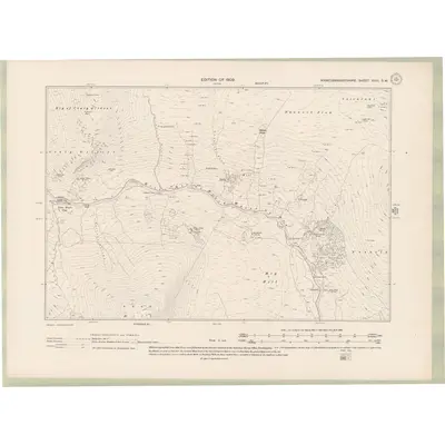 1907 Map of Kirkcudbrightshire Sheet XXVI.SW, 1909 Print