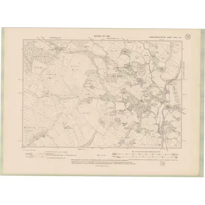 1907 Map of Kirkcudbrightshire Sheet XXVII.NE, 1910 Print