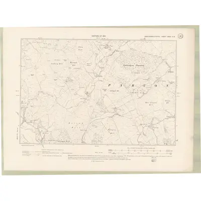 1907 Map of Kirkcudbrightshire Sheet XXVII.SW, 1910 Print