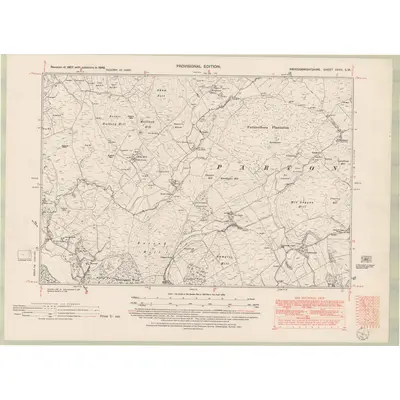 1946 Map of Kirkcudbrightshire Sheet XXVII.SW, 1951 Print