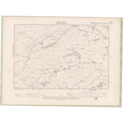 1907 Map of Kirkcudbrightshire Sheet XXVIII.NE, 1910 Print