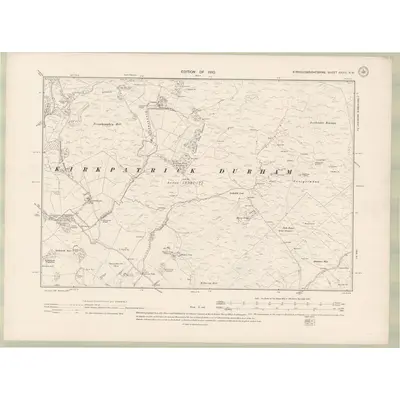 1907 Map of Kirkcudbrightshire Sheet XXVIII.NW, 1910 Print