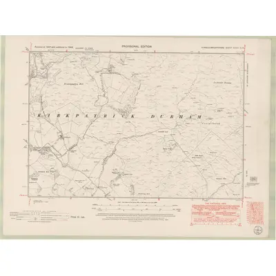 1946 Map of Kirkcudbrightshire Sheet XXVIII.NW, 1951 Print