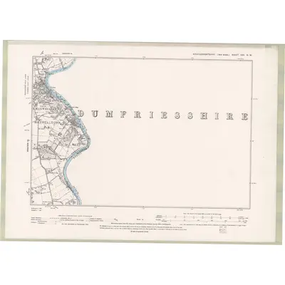 1893 Map of Kirkcudbrightshire Sheet XXX.NW, 1896 Print