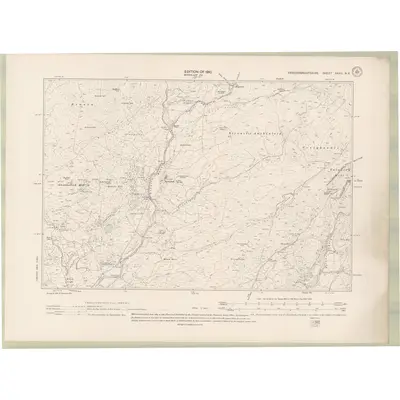 1907 Map of Kirkcudbrightshire Sheet XXXII.NE, 1910 Print