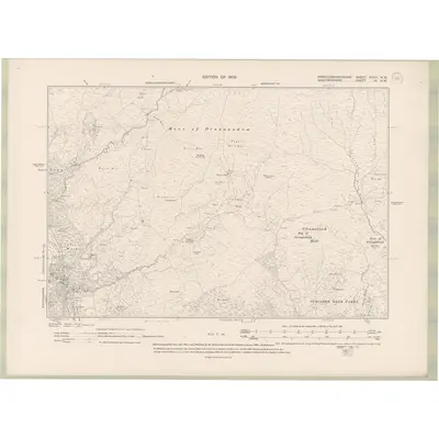 1907 Map of Kirkcudbrightshire Sheet XXXII.NW, 1909 Print