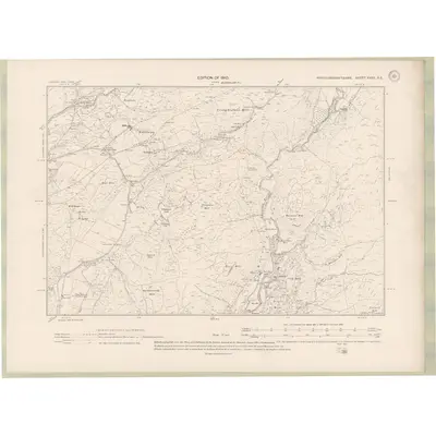 1907 Map of Kirkcudbrightshire Sheet XXXII.SE, 1910 Print