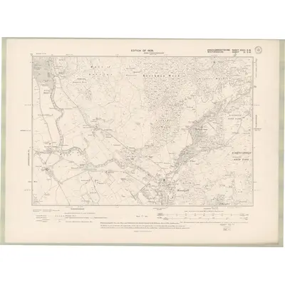 1907 Map of Kirkcudbrightshire Sheet XXXII.SW, 1909 Print