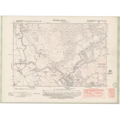 1938 Map of Kirkcudbrightshire Sheet XXXII.SW, 1950 Print