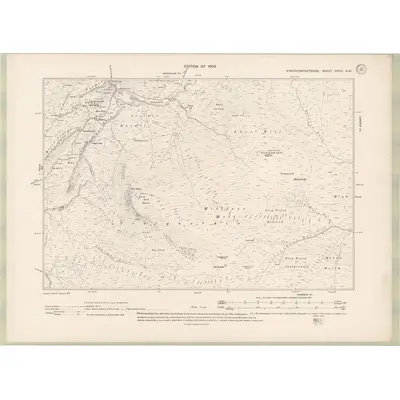 1907 Map of Kirkcudbrightshire Sheet XXXIII.NW, 1909 Print