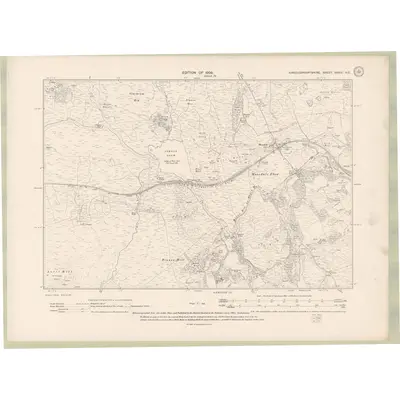 1907 Map of Kirkcudbrightshire Sheet XXXIV.NE, 1909 Print