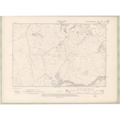 1907 Map of Kirkcudbrightshire Sheet XXXIV.SE, 1909 Print