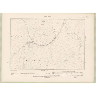 1907 Map of Kirkcudbrightshire Sheet XXXIV.SW, 1909 Print