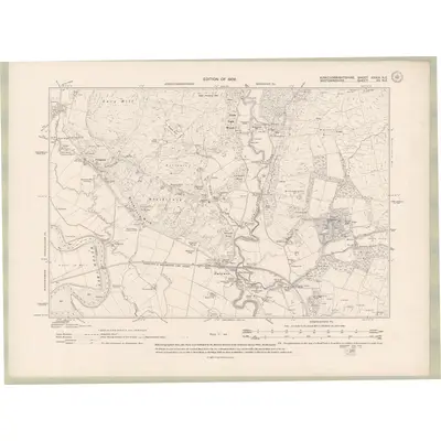 1907 Map of Kirkcudbrightshire Sheet XXXIX.NE, 1909 Print