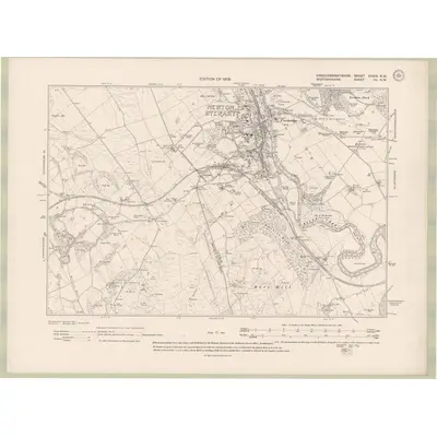 1907 Map of Kirkcudbrightshire Sheet XXXIX.NW, 1909 Print