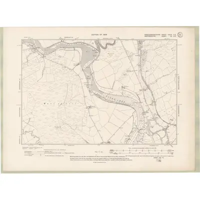 1907 Map of Kirkcudbrightshire Sheet XXXIX.SE, 1909 Print