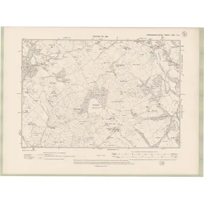 1907 Map of Kirkcudbrightshire Sheet XXXV.NE, 1910 Print