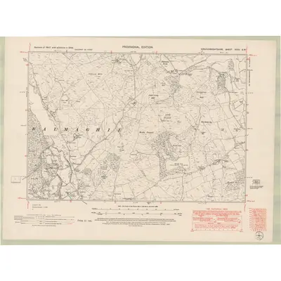 1946 Map of Kirkcudbrightshire Sheet XXXV.SW, 1952 Print