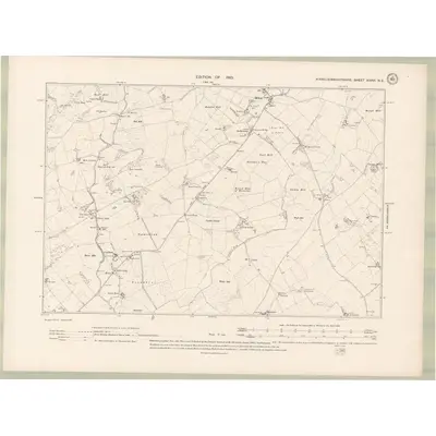 1907 Map of Kirkcudbrightshire Sheet XXXVI.NE, 1910 Print