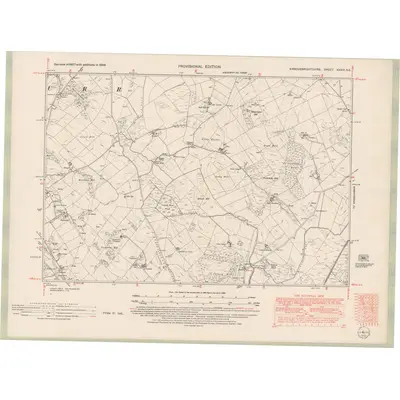 1946 Map of Kirkcudbrightshire Sheet XXXVI.SE, 1952 Print