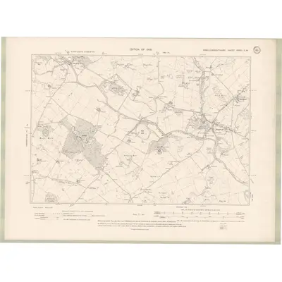 1907 Map of Kirkcudbrightshire Sheet XXXVI.SW, 1909 Print