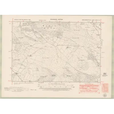 1946 Map of Kirkcudbrightshire Sheet XXXVII.NE, 1951 Print