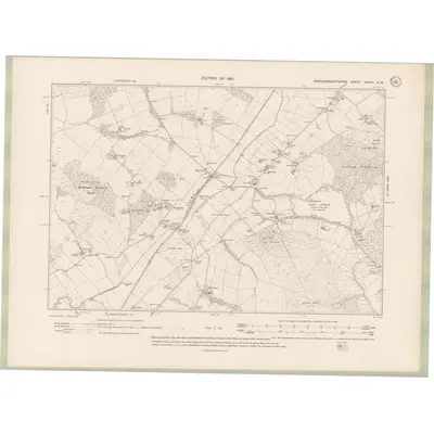 1907 Map of Kirkcudbrightshire Sheet XXXVII.NW, 1910 Print