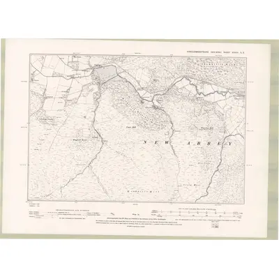 1893 Map of Kirkcudbrightshire Sheet XXXVII.SE, 1895 Print