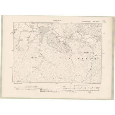 1907 Map of Kirkcudbrightshire Sheet XXXVII.SE, 1910 Print